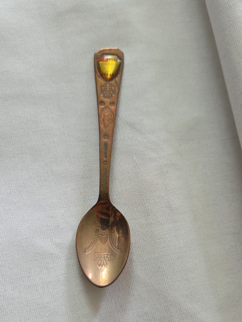 Copper-Tone Decorative Collectible Spoon - El Paso Texas
